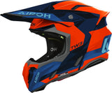 Offroad-Helm Für Motorrad Airoh Twist 3 - Tw3F32 Thermoplastic Hrt Blau Orange Gloss Fancy Grösse Xl