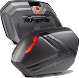 Monokey Side Carbon Look Side Cases - 74 Lt Technopolymer - Givi Compatible With Yamaha Tracer 7 - Gt (2020-2024)
