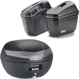 Topcase + Seitenkoffer Schwarz Tech 84 Lt Technopolymer - Givi Kompatibel Mit Suzuki An 650 Burgman - Executive (2013-2020)
