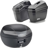 Black Tech Top Case + Side Cases - 84 Lt Technopolymer - Givi Compatible With Benelli Trk 702 X (2023-2024)