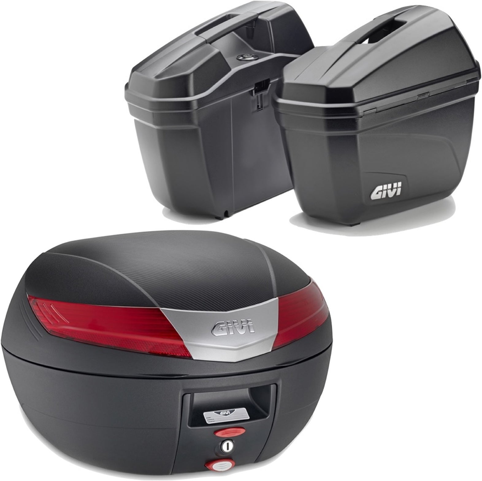 Black Top Case + Side Cases - 84 Lt Technopolymer - Givi Compatible With Benelli Trk 702 (2023-2024)