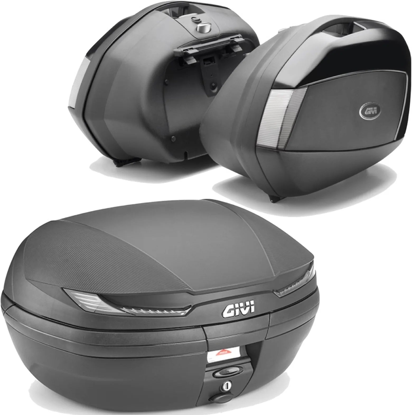 Topcase + Seitenkoffer Arena Schwarz Tech 110 Lt Arena Technopolymer - Givi Kompatibel Mit Honda Cbf 500 (2004-2012)