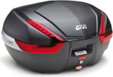 Monokey Carbon Look Top Case - 47 Lt Technopolymer - Givi Compatible With Yamaha Fz-8 Fazer (2010-2015)