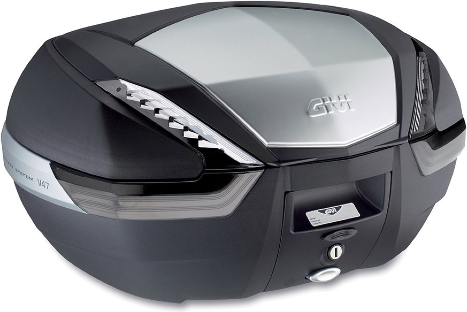 Monokey Silver Tech Top Case - 47 Lt Technopolymer - Givi Compatible With Sym Adx Tg 400 (2025)