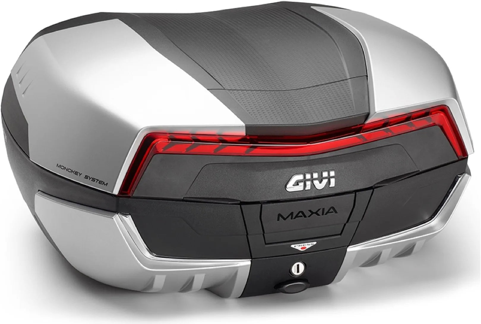 Motorradkoffer Monokey Maxia 5 Silber 58 Lt Maxia 5 Technopolymer - Givi Kompatibel Mit Ktm 1290 Super Adventure R (2017-2020)
