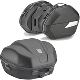 Topcase + Satteltaschen Schwarz 84 Lt Technopolymer - Givi Kompatibel Mit Suzuki Gsr 600 (2006-2011)