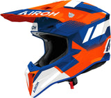Offroad-Helm Für Motorrad Airoh Wraaap - Wrav32 Thermoplastic Hrt Orange Blau Gloss Vision Grösse Xs