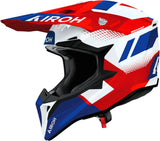 Offroad-Helm Für Motorrad Airoh Wraaap - Wrav55 Thermoplastic Hrt Rot Blau Gloss Vision Grösse Xxs