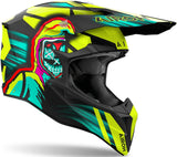 Offroad-Helm Für Motorrad Airoh Wraaap - Wrc31 Thermoplastic Hrt Mattgelb Cyber Grösse Xxl