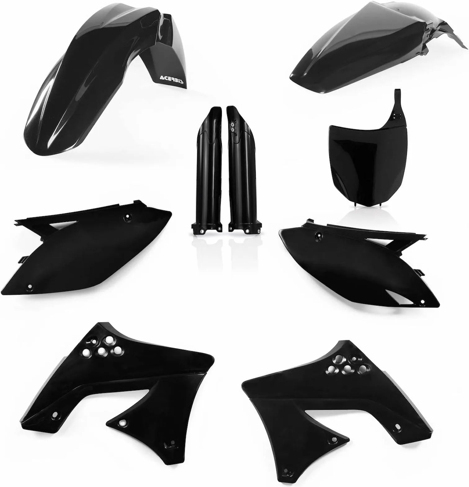 Vollständiges Kunststoff-Kit - Acerbis Kompatibel Mit Kawasaki Kx 250 F (2009-2012)