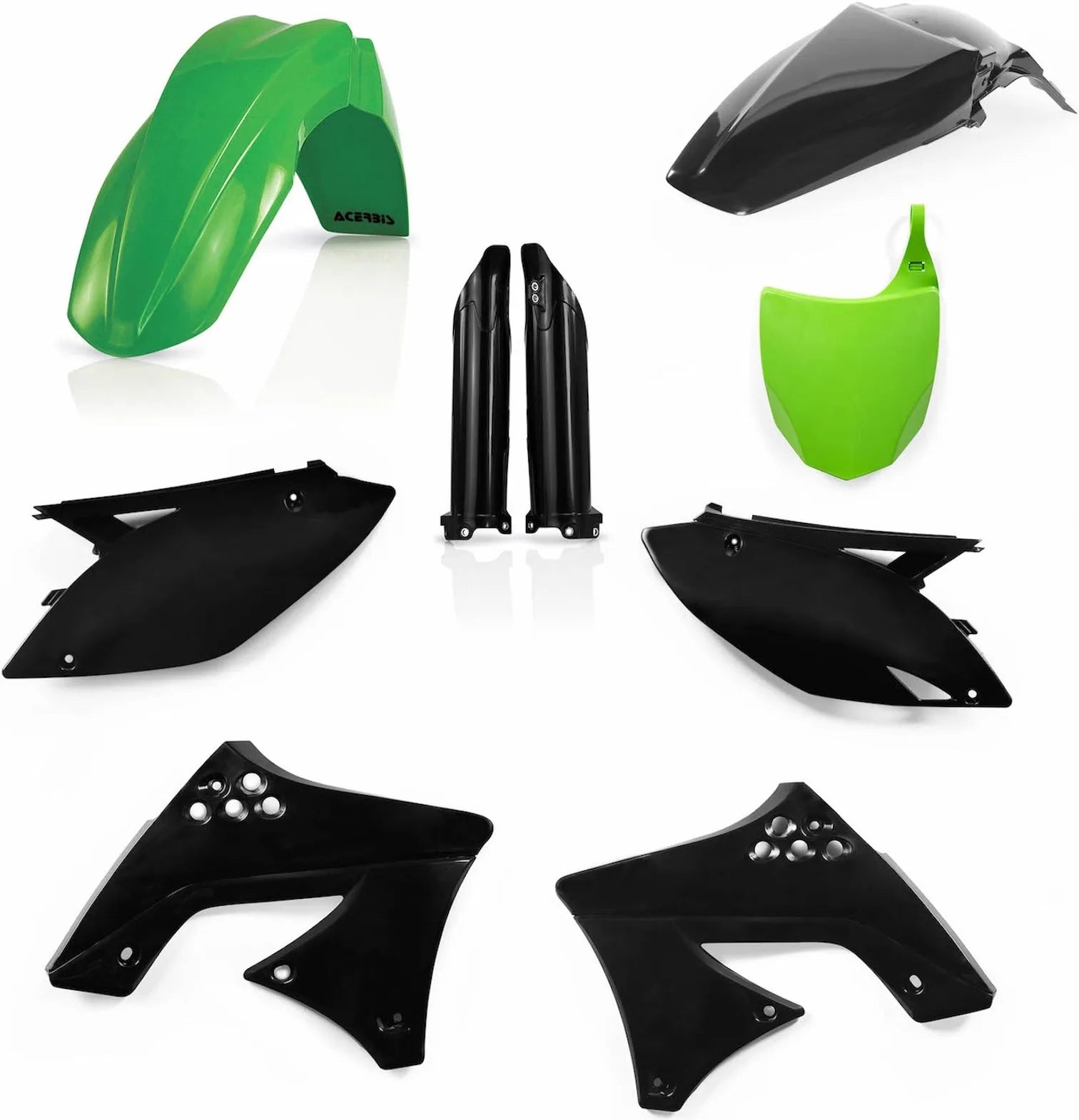 Vollständiges Kunststoff-Kit - Acerbis Kompatibel Mit Kawasaki Kxf 250 (2009-2012)