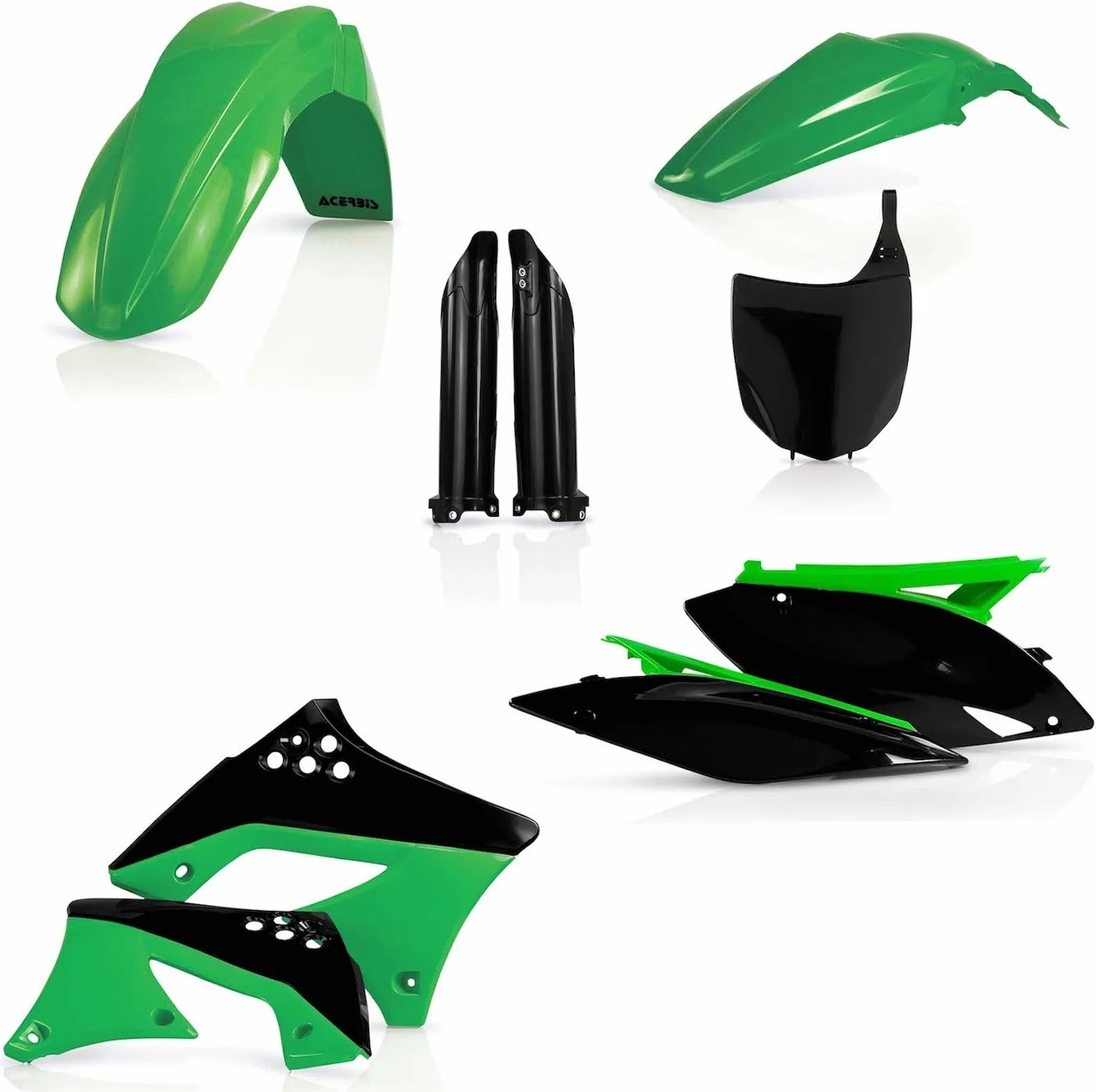 Vollständiges Kunststoff-Kit - Acerbis Kompatibel Mit Kawasaki Kx 250 F (2009-2012)