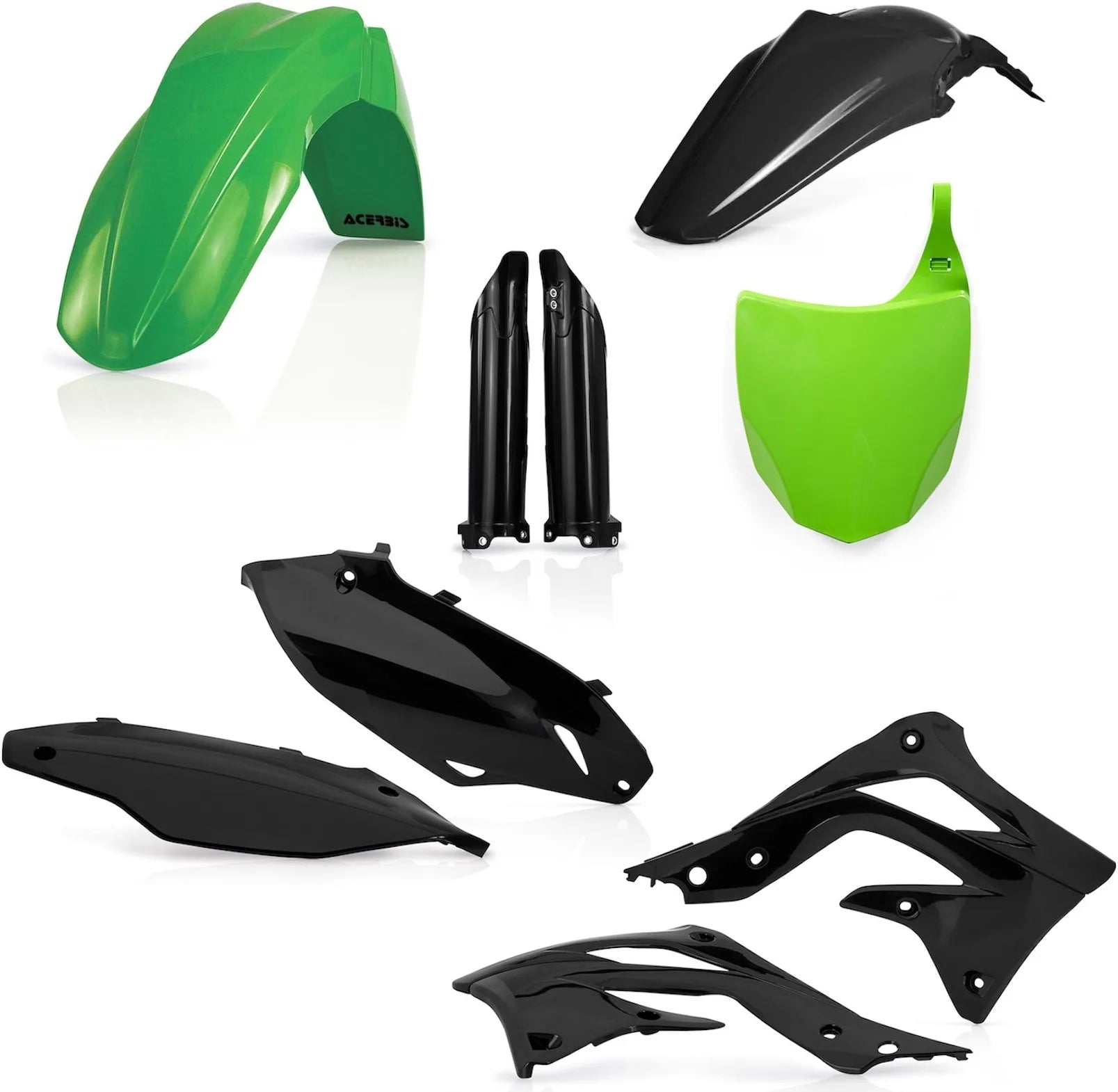 Vollständiges Kunststoff-Kit - Acerbis Kompatibel Mit Kawasaki Kxf 450 (2012)