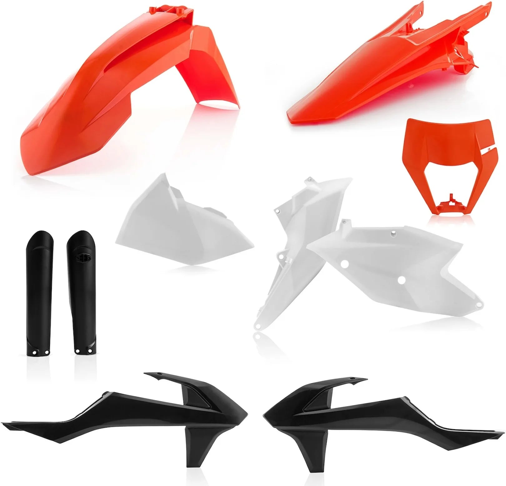 Vollständiges Kunststoff-Kit - Acerbis Kompatibel Mit Ktm 125 Xc-W (2017-2018)