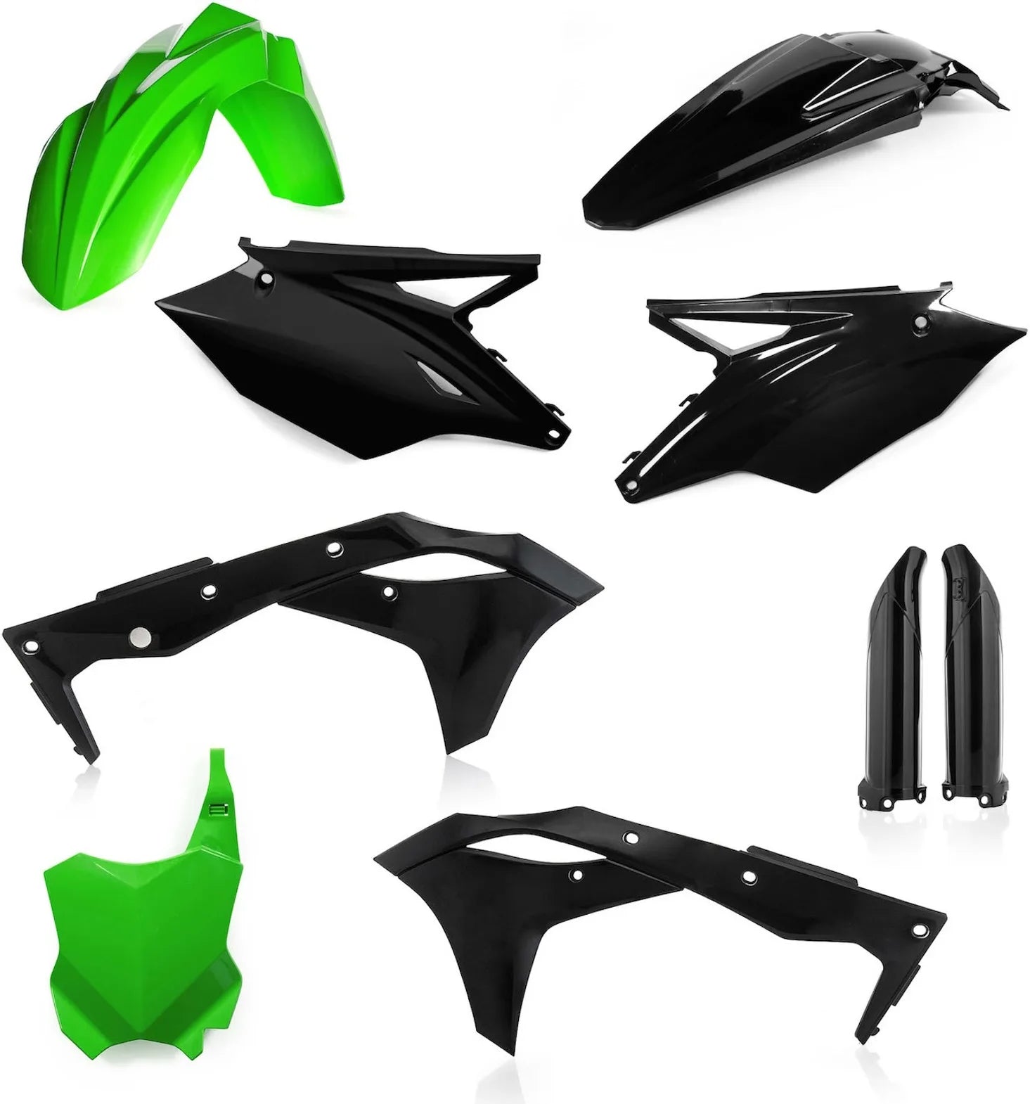 Vollständiges Kunststoff-Kit - Acerbis Kompatibel Mit Kawasaki Kx 250 4T (2020)
