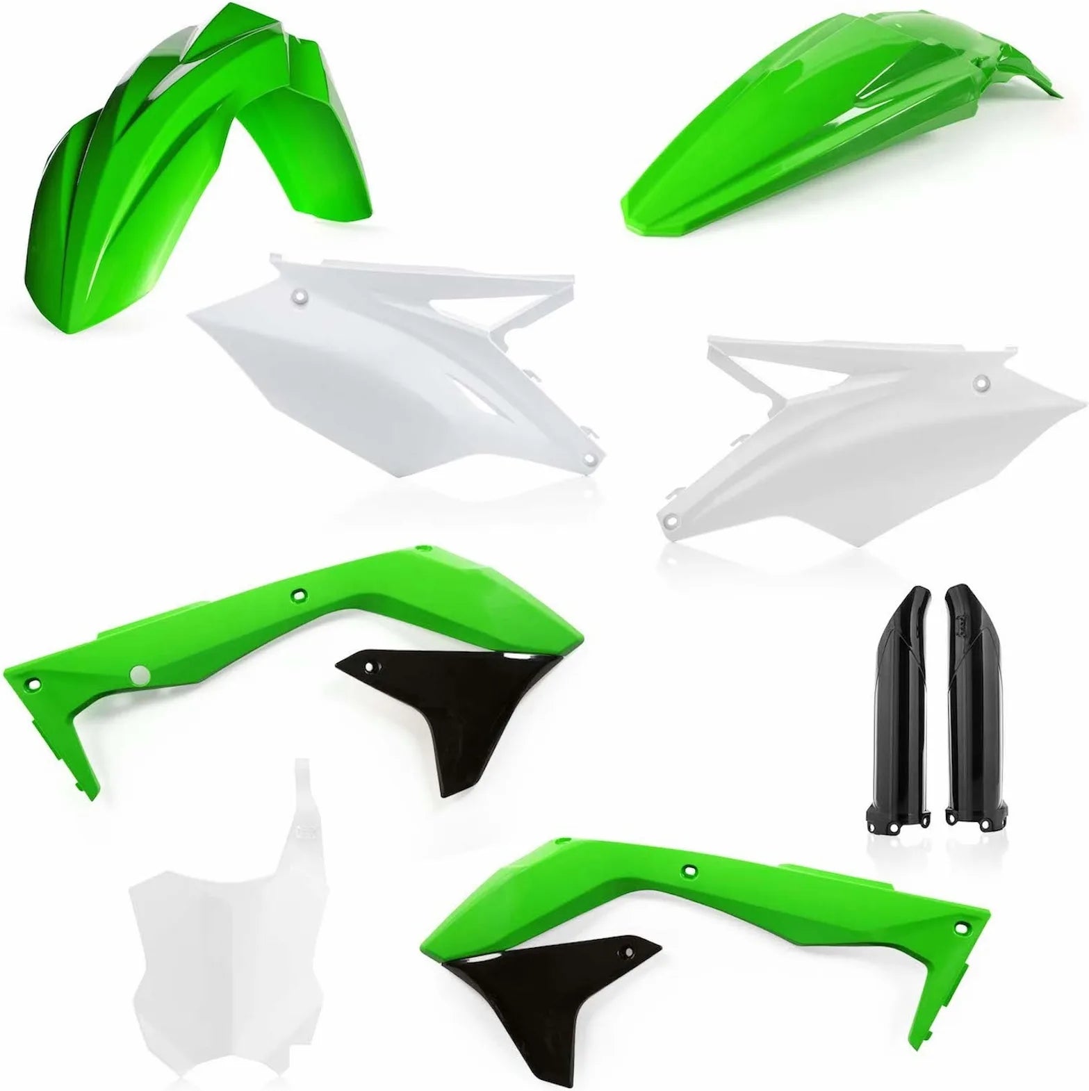 Vollständiges Kunststoff-Kit - Acerbis Kompatibel Mit Kawasaki Kxf 450 - Usa (2018)