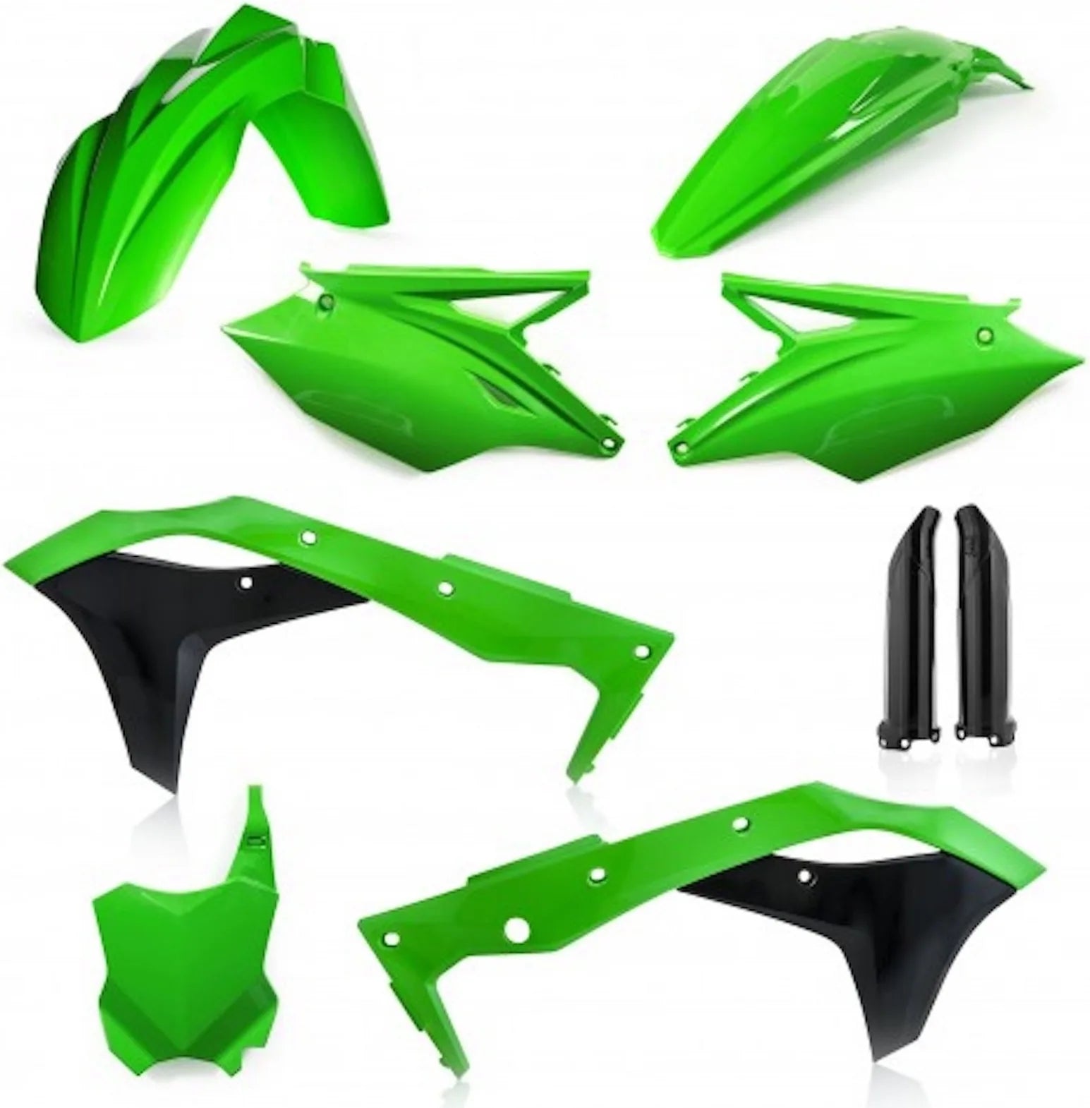 Vollständiges Kunststoff-Kit - Acerbis Kompatibel Mit Kawasaki Kxf 250 (2018)