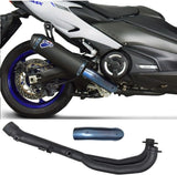 Komplette Auspuffanlage Ohne Geräuschzulassung Scream Titan Schwarz Carbon Cap - Termignoni Kompatibel Mit Yamaha Xp 530 T-Max (2017-2022)