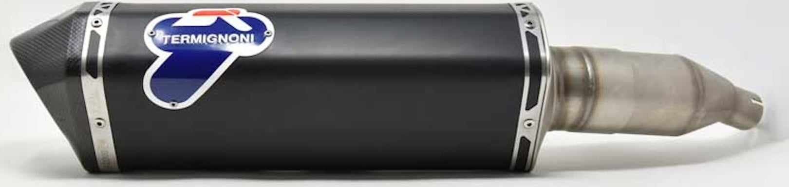Catalytic Exhaust Tip Without Sound Certification Scream Titanium Black Carbon Cap - Termignoni Compatible With Yamaha X-Max 300 (2017-2020)