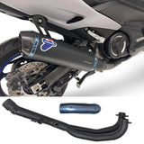 Komplette Auspuffanlage Mit Geräuschzulassung Titan Schwarz Carbon Cap - Termignoni Kompatibel Mit Yamaha Xp 530 T-Max (2017-2022)