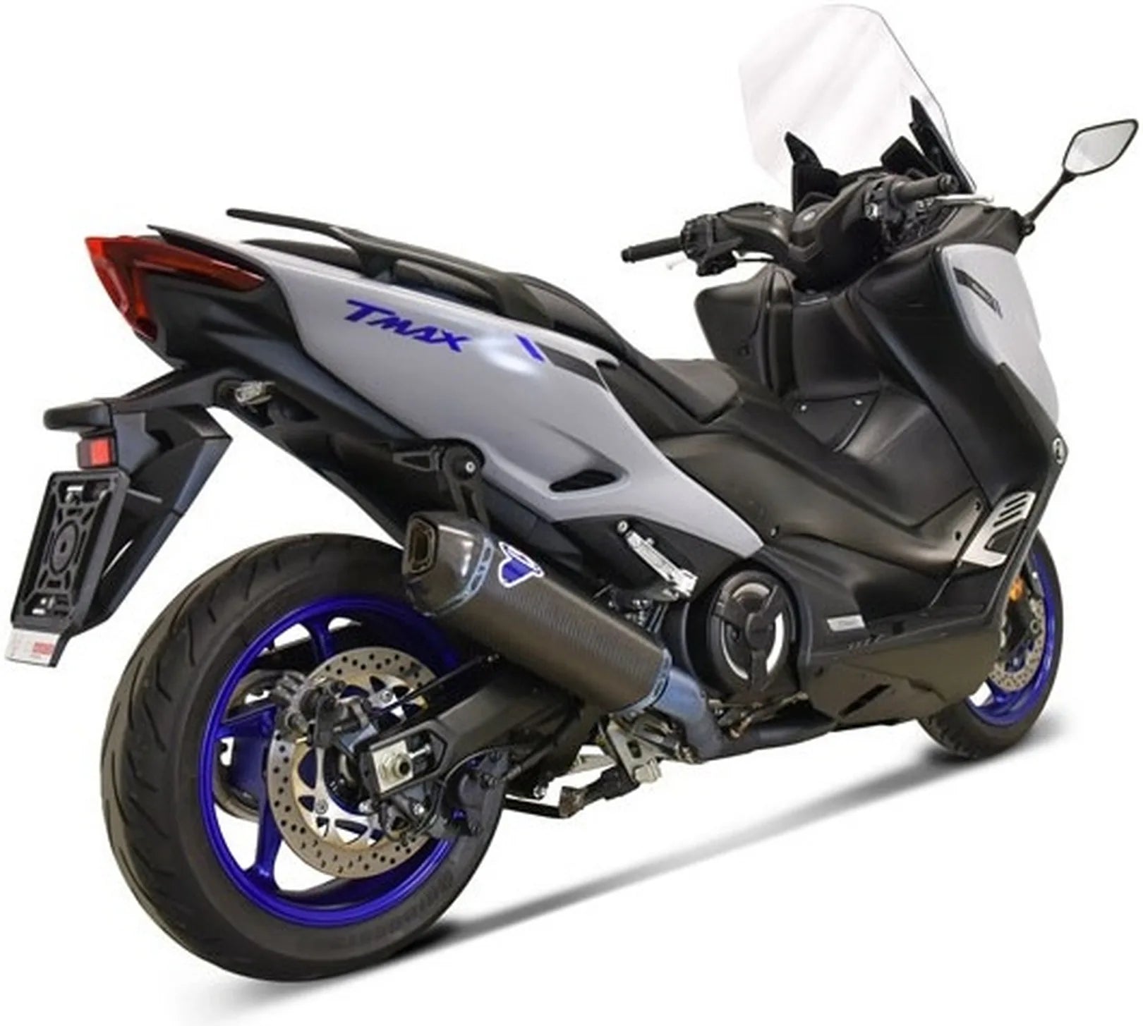 Komplette Auspuffanlage Ohne Geräuschzulassung Carbon Black Carbon Cap - Termignoni Kompatibel Mit Yamaha Xp 560 T-Max (2020)