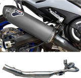 Komplette Auspuffanlage Ohne Geräuschzulassung Titan Carbon Cap - Termignoni Kompatibel Mit Yamaha Xp 530 T-Max (2017-2022)