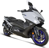 Komplette Auspuffanlage Ohne Geräuschzulassung Titan Schwarz Carbon Cap - Termignoni Kompatibel Mit Yamaha Xp 560 T-Max (2020)