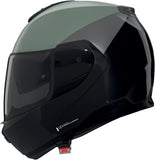Flip-Up Travelling Motorcycle Helmet Nolan N100-6 Green Gray / Black / Anthracite Verniciatura Speciale 356 Size L