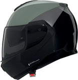 Klapphelm Travelling Für Motorrad Nolan N100-6 Grün Grau / Schwarz / Anthrazit Verniciatura Speciale 356 Grösse L