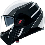 Flip-Up Travelling Motorcycle Helmet Nolan N120-1 White / Black / Anthracite Fluente 359 Size Xl