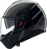 Klapphelm Travelling Für Motorrad Nolan N120-1 Lavagrau / Schwarz / Anthrazit Fluente 361 Grösse Xs
