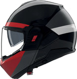 Flip-Up Travelling Motorcycle Helmet Nolan N120-1 Black / Anthracite / Red / White Blocco 357 Size Xl