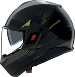 Klapphelm Travelling Für Motorrad Nolan N120-1 Lavagrau / Schwarz / Impulsgrün Ciclone 362 Grösse Xxxl