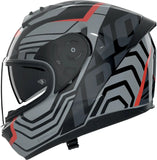Integralhelm Speeding Für Motorrad Nolan N60-6 Schwarz / Grau / Rot Eclettico 351 Grösse Xxs