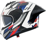 Integralhelm Speeding Für Motorrad Nolan N60-6 Sport Weiß / Blau / Rot Corsa 355 Grösse M
