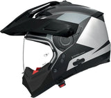 Klapphelm Travelling Für Motorrad Nolan N70-2 X 06 Weiß / Schwarz / Grau Turbine 349 Grösse M