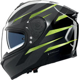 Integralhelm Speeding Für Motorrad Nolan N80-8 Schwarz / Anthrazit / Chrom Pulsgrün Fervo 354 Grösse Xxxl