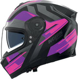 Integralhelm Speeding Für Motorrad Nolan N80-8 Schwarz / Fuchsia / Anthrazit Trittico 358 Grösse Xxxl