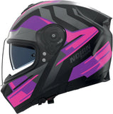 Full-Face Speeding Motorcycle Helmet Nolan N80-8 Black / Fuchsia / Anthracite Trittico 358 Size Xxxl
