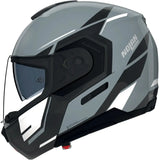 Klapphelm Travelling Für Motorrad Nolan N90-3 06 Gris / Noir / Blanc Sincrono 352 Grösse M