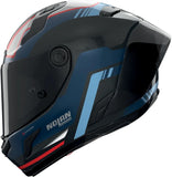 Integralhelm Speeding Für Motorrad Nolan X-804 Rs Ultra Carbon Carbon / Dunkelblau / Hellblau / Rot Piega 366 Grösse S