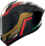 Full-Face Speeding Motorcycle Helmet Nolan X-804 Rs Ultra Carbon Carbon / Gold / Red / Green Metal Piega 367 Size L