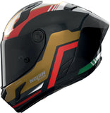 Integralhelm Speeding Für Motorrad Nolan X-804 Rs Ultra Carbon Kohlenstoff / Gold / Rot / Grün Metall Piega 367 Grösse Xl