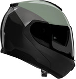 Flip-Up Travelling Motorcycle Helmet Nolan N100-6 Green Gray / Black / Anthracite Verniciatura Speciale 356 Size L