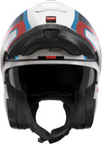 Klapphelm Travelling Für Motorrad Nolan N100-6 Blanco / Azul / Rojo Radiante 358 Grösse Xl