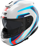 Klapphelm Travelling Für Motorrad Nolan N100-6 Blanco / Azul / Rojo Radiante 358 Grösse Xl