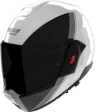 Klapphelm Travelling Für Motorrad Nolan N120-1 Perlweiß / Schwarz / Grau Verniciatura Speciale 356 Grösse Xxl