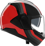 Klapphelm Travelling Für Motorrad Nolan N120-1 Schwarz / Rot / Grau Lineo 351 Grösse Xs
