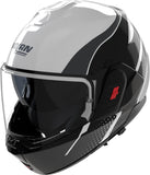 Flip-Up Travelling Motorcycle Helmet Nolan N120-1 White / Black / Anthracite Fluente 359 Size Xl