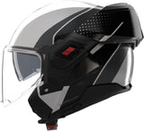 Flip-Up Travelling Motorcycle Helmet Nolan N120-1 White / Black / Anthracite Fluente 359 Size Xl